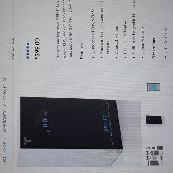 HiDow XPD12 pain and muscle relief - Picture 1 of 10